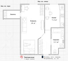 1-комн.кв., 32 м², этаж 6