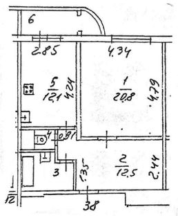 1-комн.кв., 51 м², этаж 7