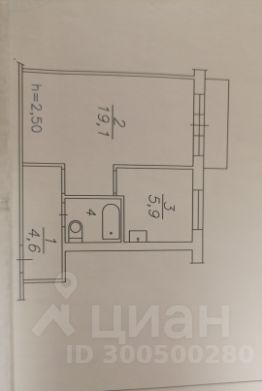 1-комн.кв., 32 м², этаж 5