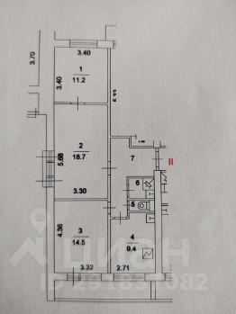 3-комн.апарт., 65 м², этаж 7