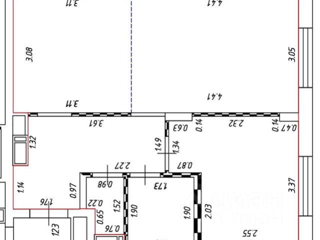 2-комн. апарт., 45 м², 3/17 этаж