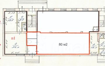 своб. назнач. 80 м², этаж 1