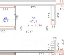 своб. назнач. 56 м², этаж 1