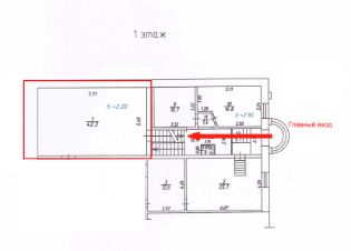 своб. назнач. 42 м², этаж 1