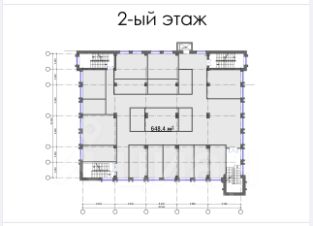 своб. назнач. 650 м², этаж 2