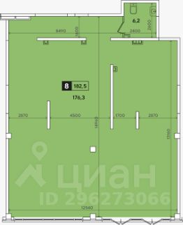 своб. назнач. 182 м², этаж 1