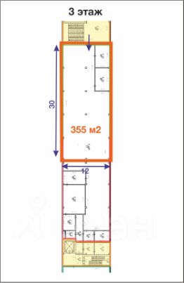 своб. назнач. 355 м², этаж 3