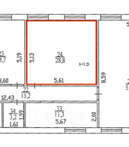 своб. назнач. 51 м², этаж 2