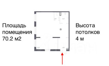 своб. назнач. 70 м², этаж 1