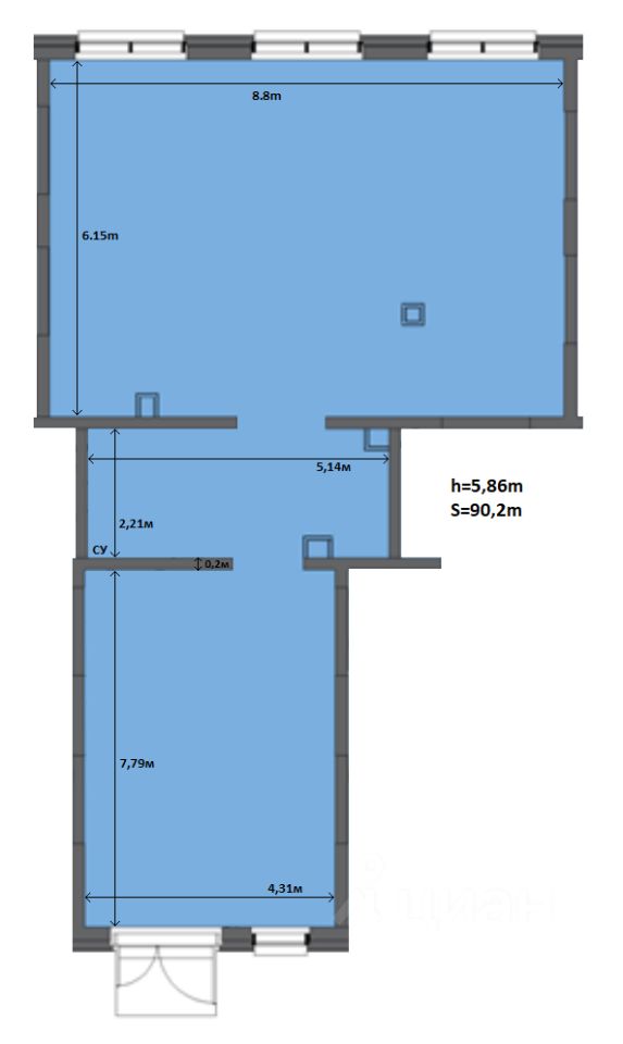 Снять помещение свободного назначения 90.2м² Кольская ул., 8к2, Москва ...