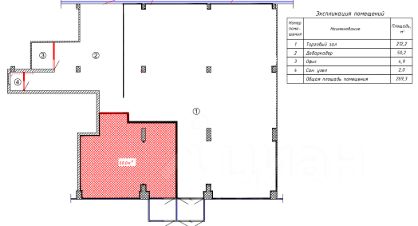 своб. назнач. 270 м², этаж 1