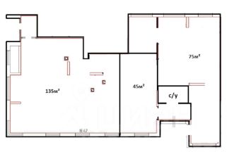 своб. назнач. 45 м², этаж 1