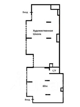 своб. назнач. 60 м², этаж 1