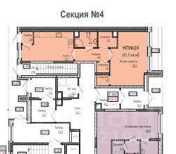 своб. назнач. 51 м², этаж 1