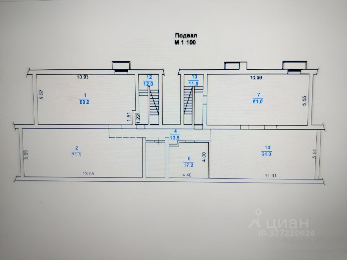 Помещение свободного назначения в Карелия, Петрозаводск Октябрьский просп., 5 (303 м²)