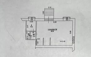 своб. назнач. 55 м², этаж 1