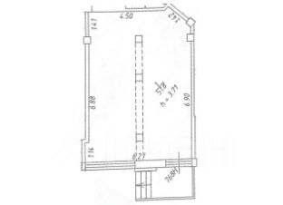 своб. назнач. 52 м², этаж 1