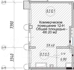 своб. назнач. 66 м², этаж 1