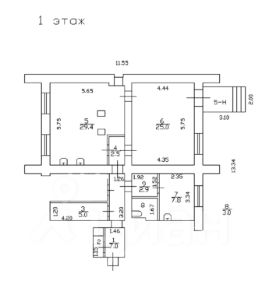 своб. назнач. 84 м², этаж 1