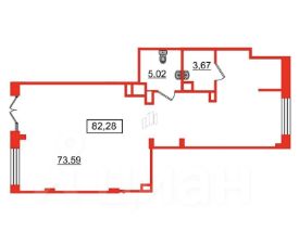 своб. назнач. 81 м², этаж 1