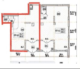 своб. назнач. 56 м², этаж 1