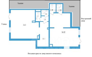 своб. назнач. 96 м², этаж 1