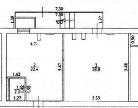 своб. назнач. 64 м², этаж 1