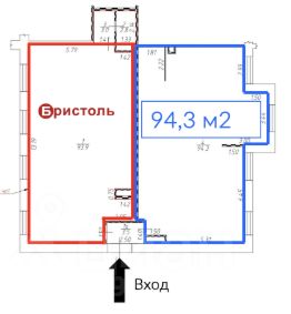 своб. назнач. 94 м², этаж 1