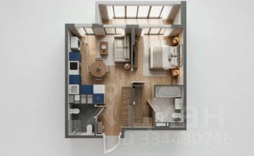 2-комн.кв., 44 м², этаж 19 2-комн.кв., 44 м², этаж 19