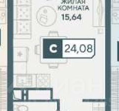 студия, 24 м², этаж 18