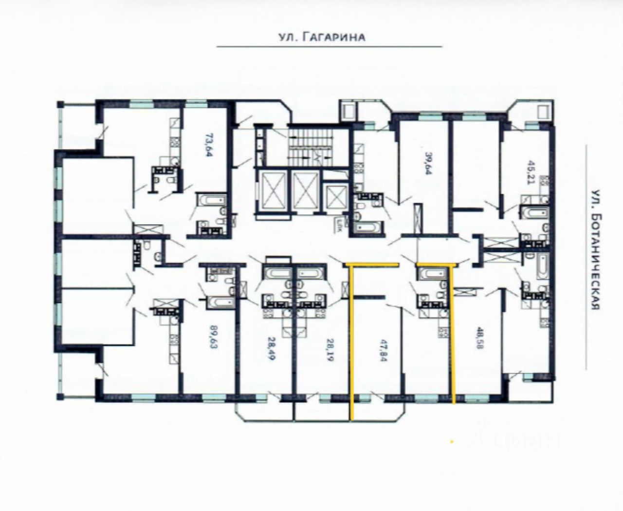 Продаю однокомнатную квартиру 47,8м² ул. Ботаническая, с2, Екатеринбург,  Свердловская область, м. Динамо - база ЦИАН, объявление 303830732