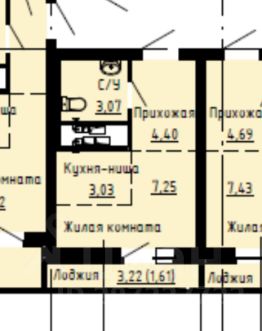 1-комн.кв., 21 м², этаж 15