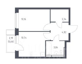 1-комн.кв., 33 м², этаж 6