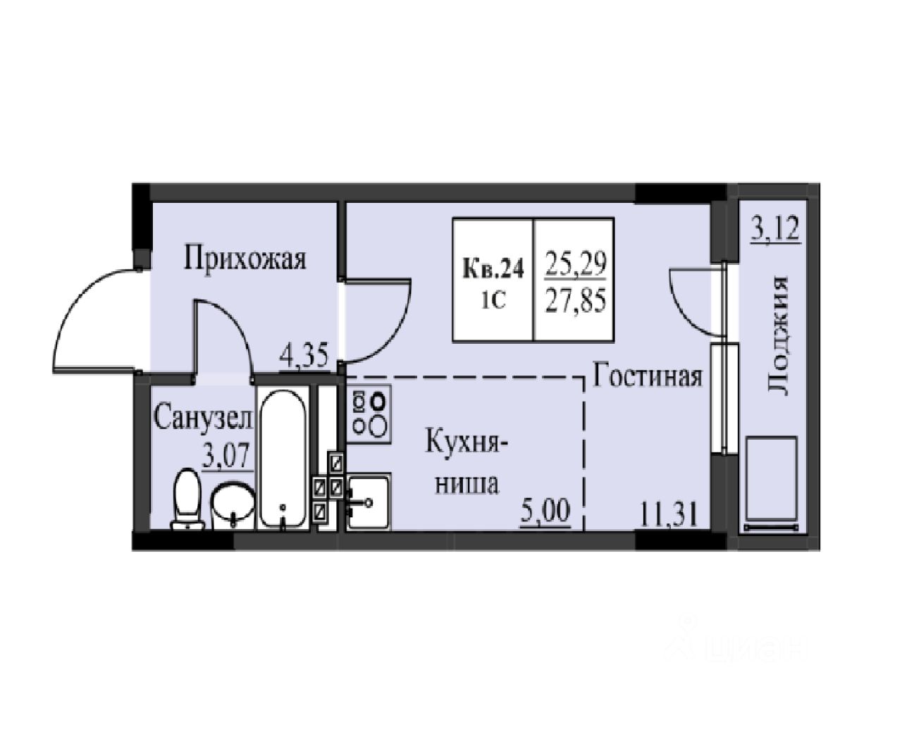 Купить квартиру-студию в новостройках в микрорайоне Малиновая Гора в городе  Ижевск, цена на официальном сайте от застройщика, продажа квартир-студий в  новом доме. Найдено 3 объявления.