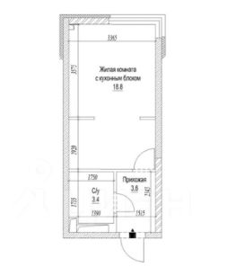 студия, 27 м², этаж 11