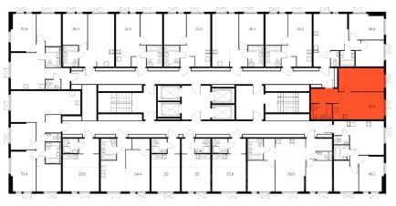 1-комн.кв., 43 м², этаж 9