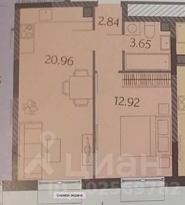 1-комн.кв., 40 м², этаж 4