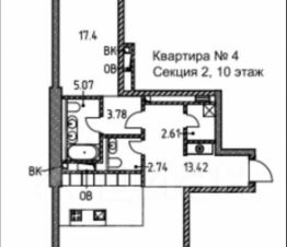 2-комн.кв., 106 м², этаж 10