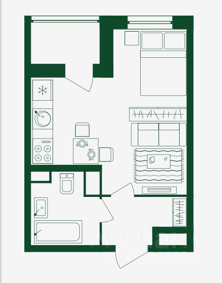 ПродаетсяСтудия,27,7м²