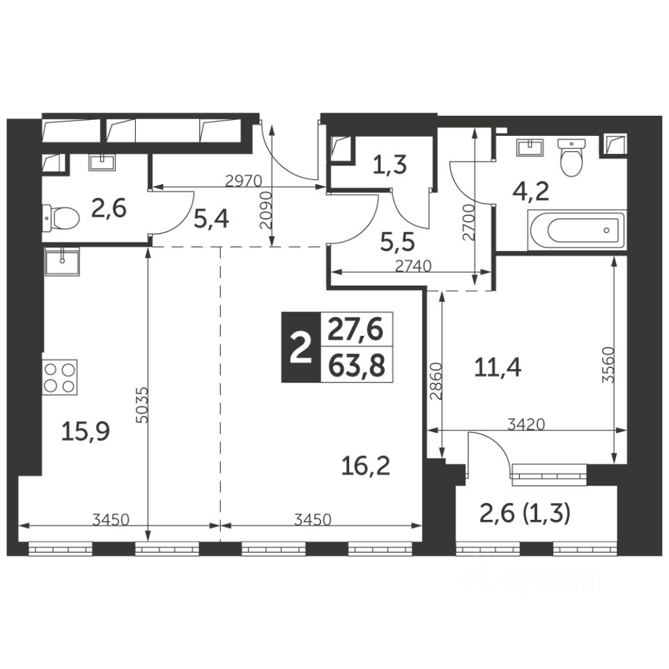 Купить 2-комнатную квартиру рядом с метро Воронцовская, продажа  двухкомнатных квартир во вторичке и первичке на Циан. Найдено 962 объявления