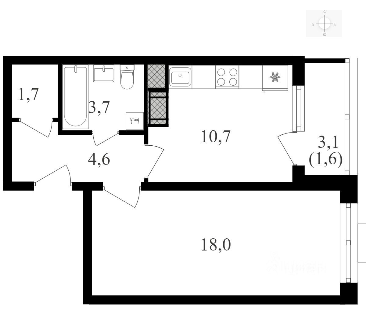 Купить квартиру на улице Берзарина дом 32к1.2 в Москве, продажа жилой  недвижимости на Циан. Найдено 2 объявления