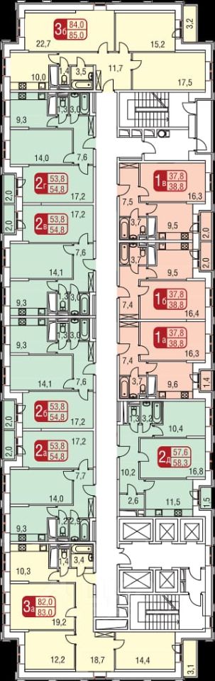 Продается2-комн.квартира,54,8м²