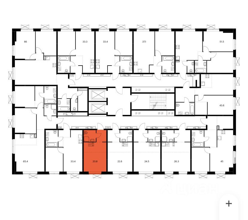 Продажа квартиры-студии 20.8м² Московская область, Одинцово, мкр ...