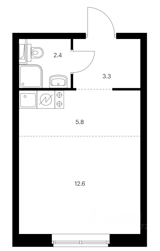 ПродаетсяСтудия,24,1м²