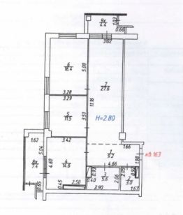 3-комн.кв., 98 м², этаж 16