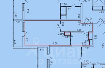 студия, 33 м², этаж 9