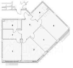 3-комн.кв., 96 м², этаж 1