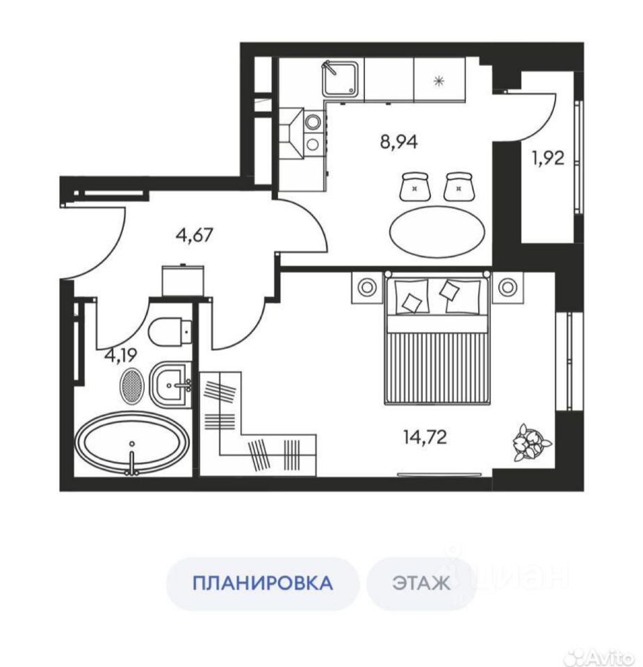 Продается от собственника 1к квартира в г.Ростов-на-Дону, по адресу ул.  Текучева