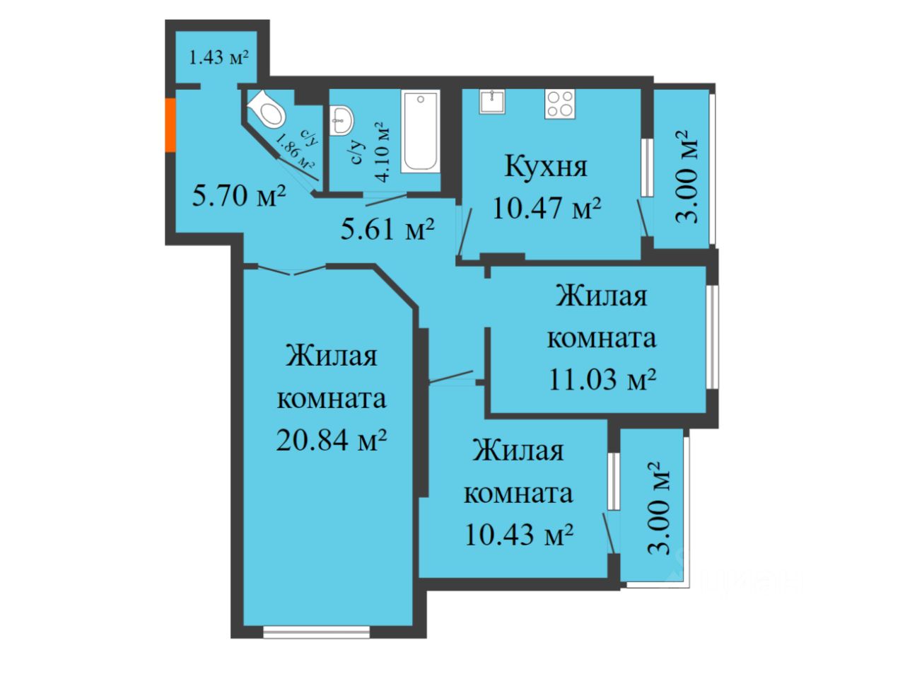 Купить 3-комнатную квартиру в новостройках в микрорайоне Шилово в городе  Воронеж, цена на официальном сайте от застройщика, продажа 3-комнатных  квартир в новом доме. Найдено 5 объявлений.