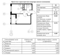 1-комн.кв., 38 м², этаж 3